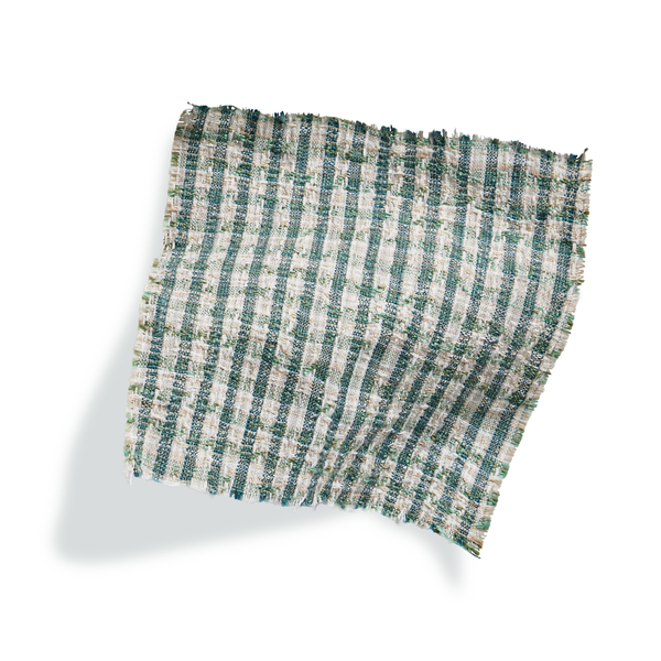 Mini Check Fabric in Green