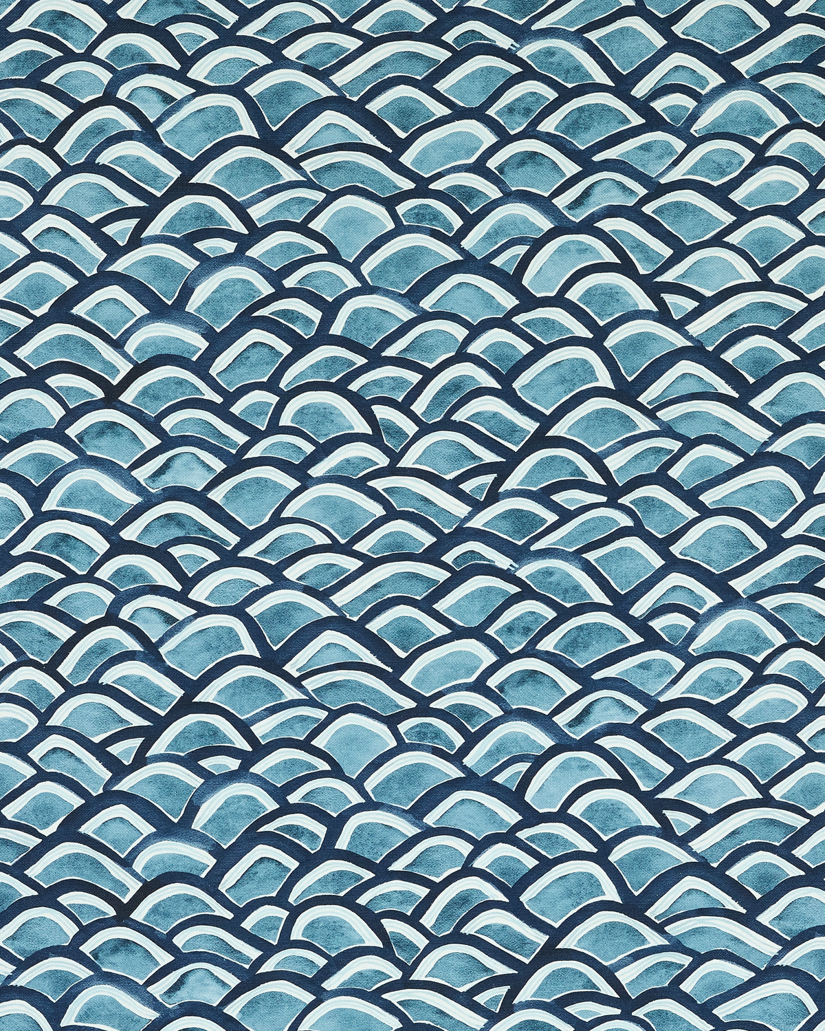Mountains Fabric in Navy