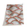 Mountains Fabric in Rose/Marine Image 1