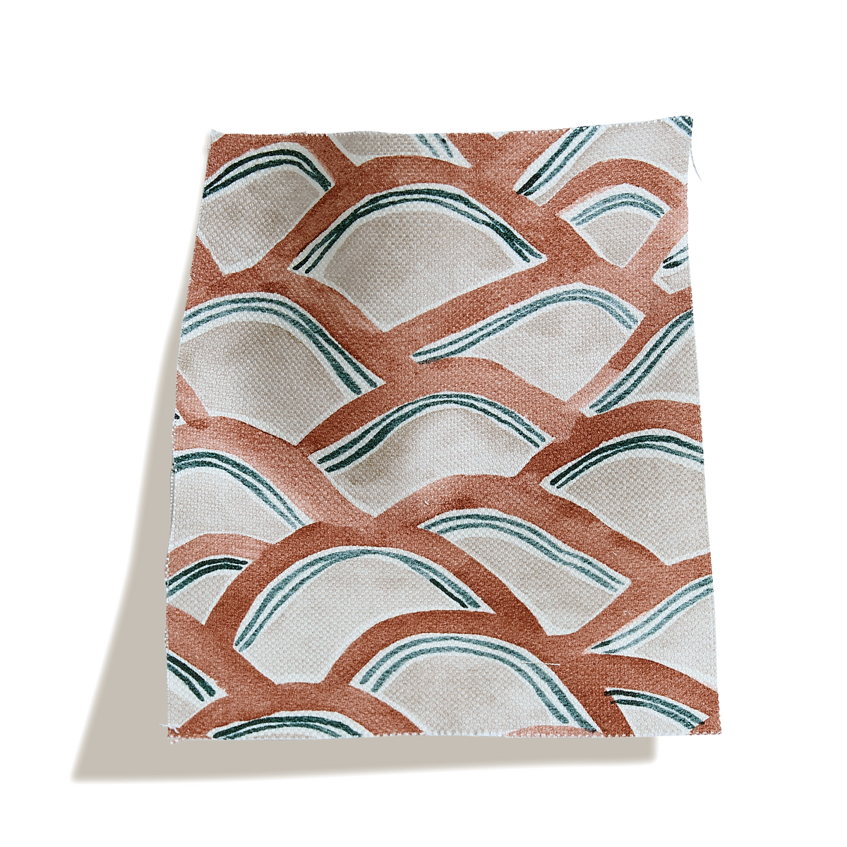 Mountains Fabric in Rose/Marine