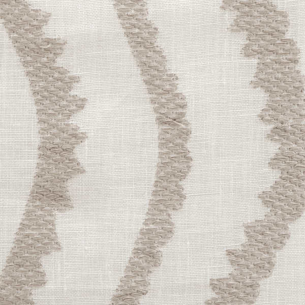 Notched Vines Sheer Fabric in Ivory/Gray