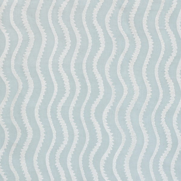 Notched Vines Sheer Fabric in Light Blue