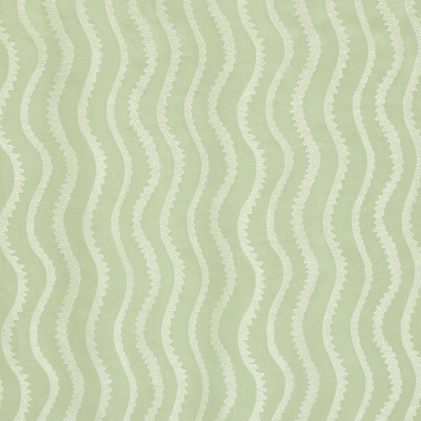 Notched Vines Sheer Fabric in Pistachio