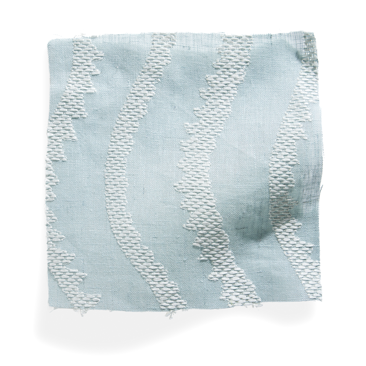 Notched Vines Fabric in Light Blue