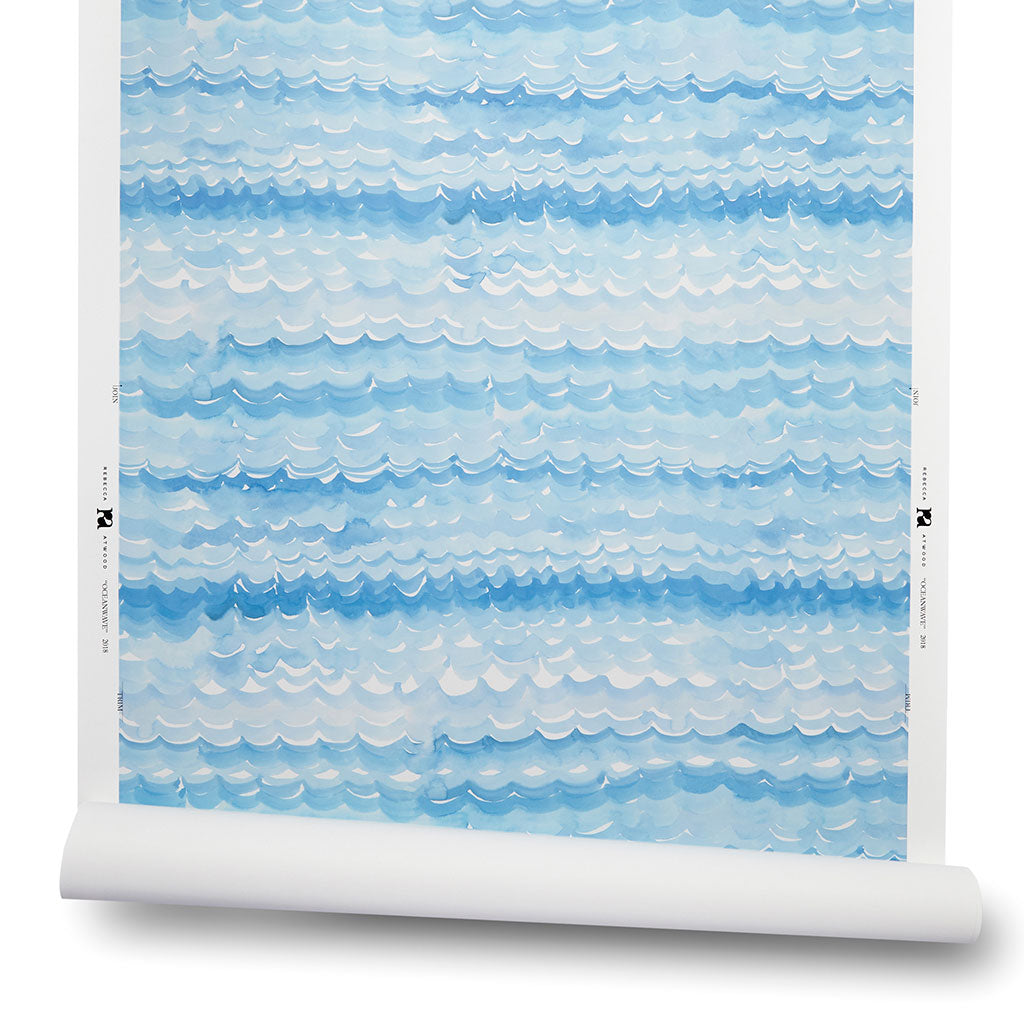 Oceanwave Wallpaper in Ocean Blue
