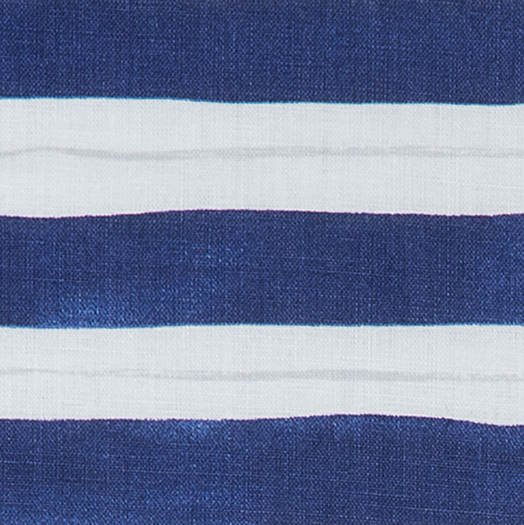 Painted Stripe Fabric in Cobalt & Gray