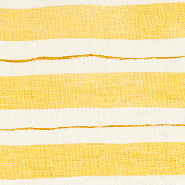 Painted Stripe Fabric in Yellow & Ochre