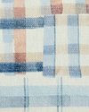 Patchwork Plaid Fabric in Blue/Peach Image 2