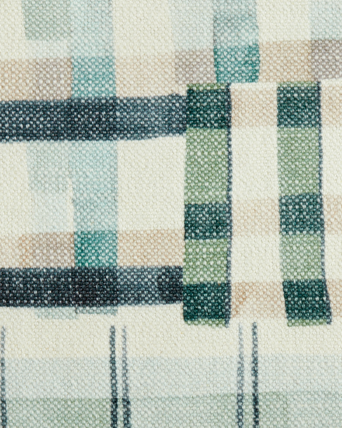 Patchwork Plaid Fabric in Multi Green