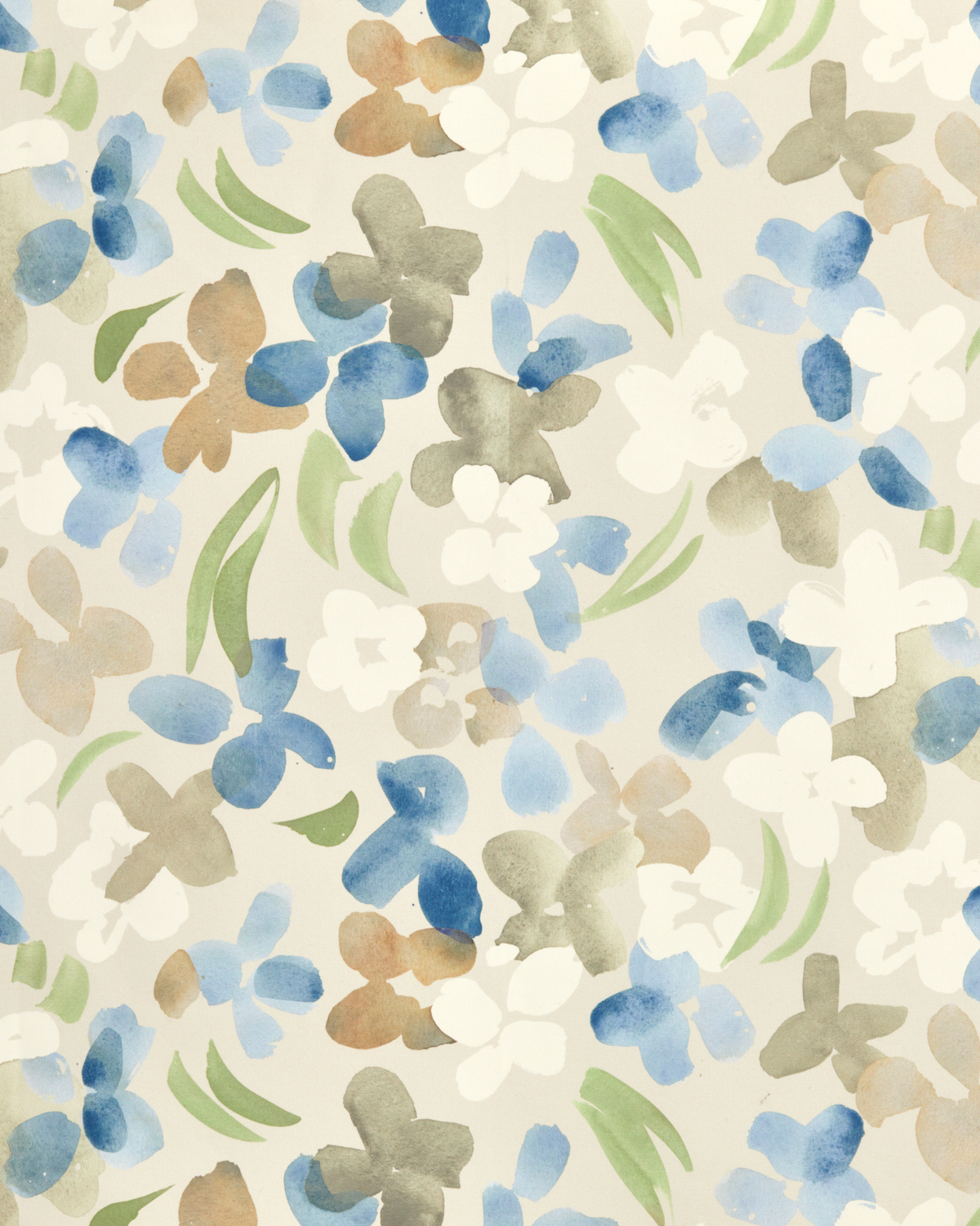 Perennial Blooms Fabric in Gray/Blue