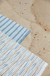 Garden Stripe Fabric in Gray/Blue Image 4