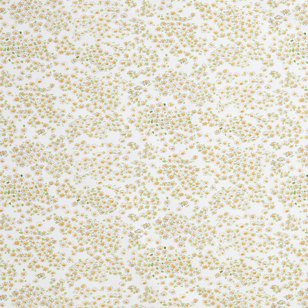 Small Daisy Fabric in Gray/Yellow