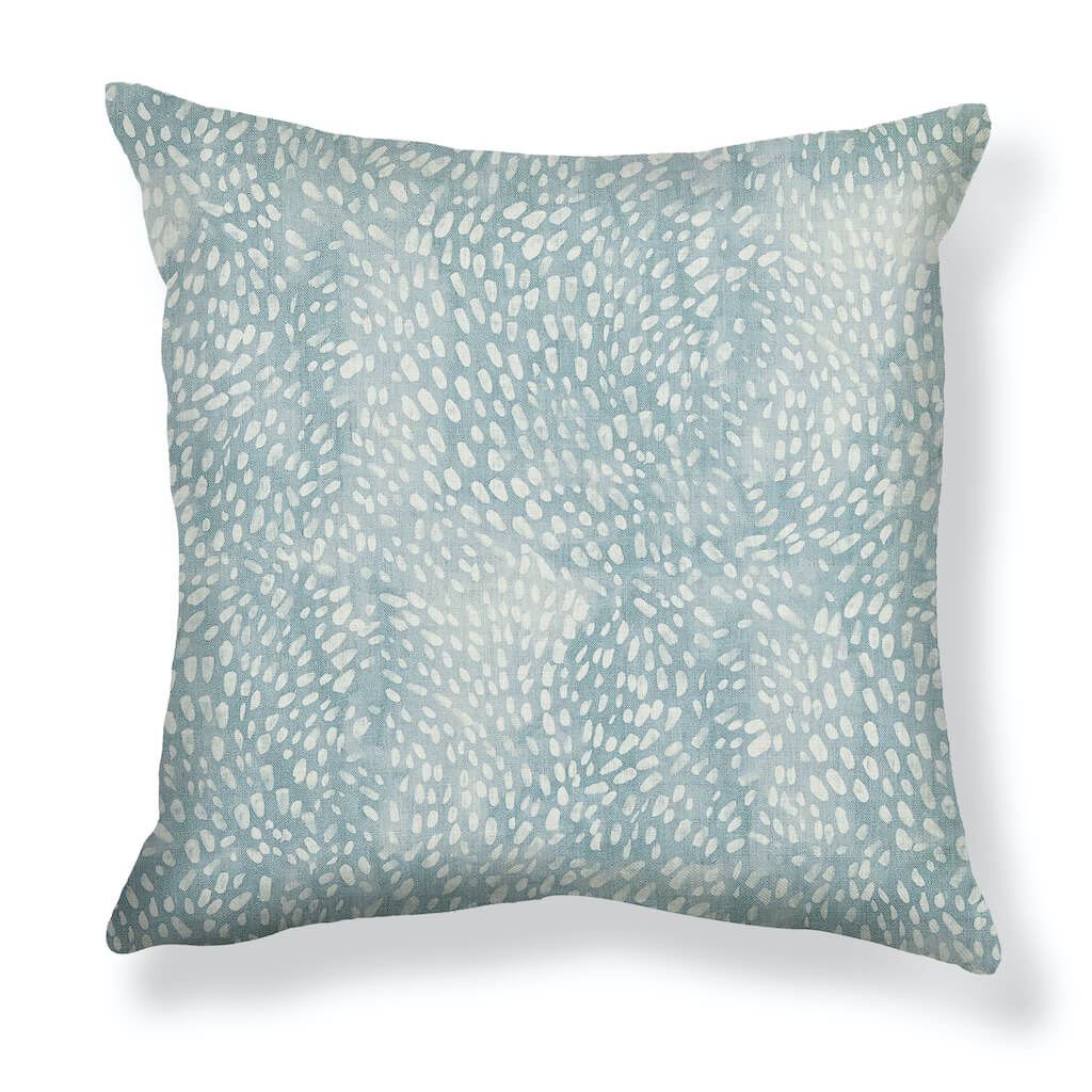 Speckled Pillow in Cloud Blue
