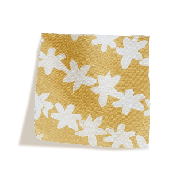 Stamped Garland Fabric in Goldenrod