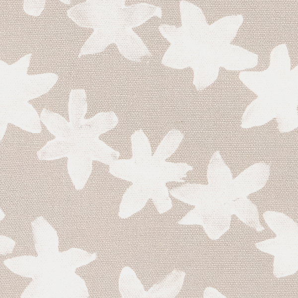 Stamped Garland Fabric in Shore Gray