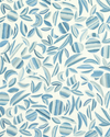 Striped Garden Fabric in Ocean Blues Image 3