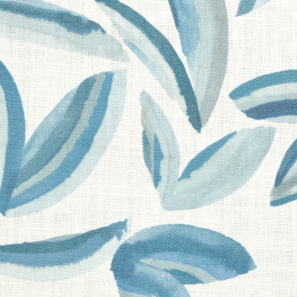 Striped Garden Fabric in Ocean Blues