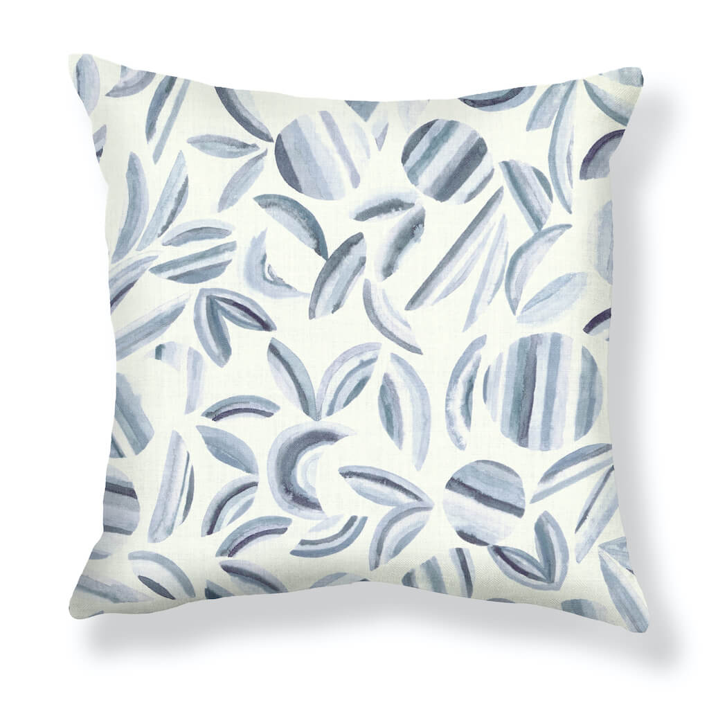 Striped Garden Pillow in Gray-Lilac