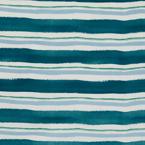 Summer Stripe Fabric in Multi Marine