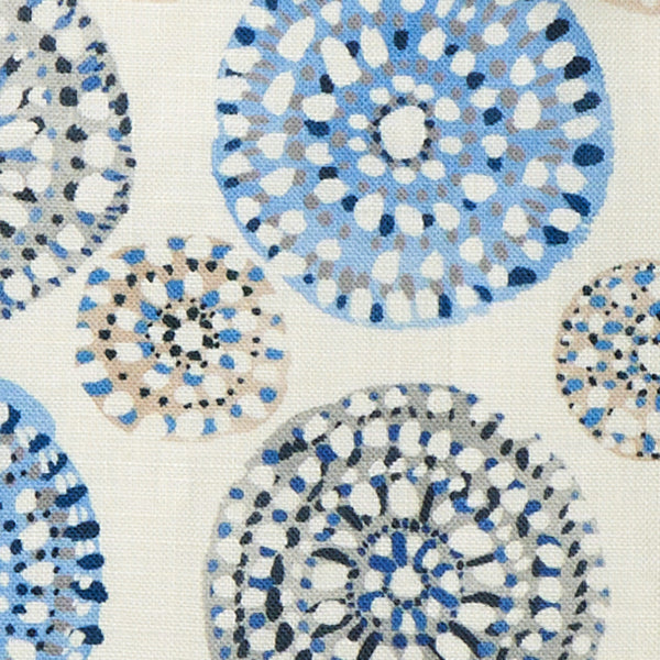 Sundial Fabric in Blue/Gray
