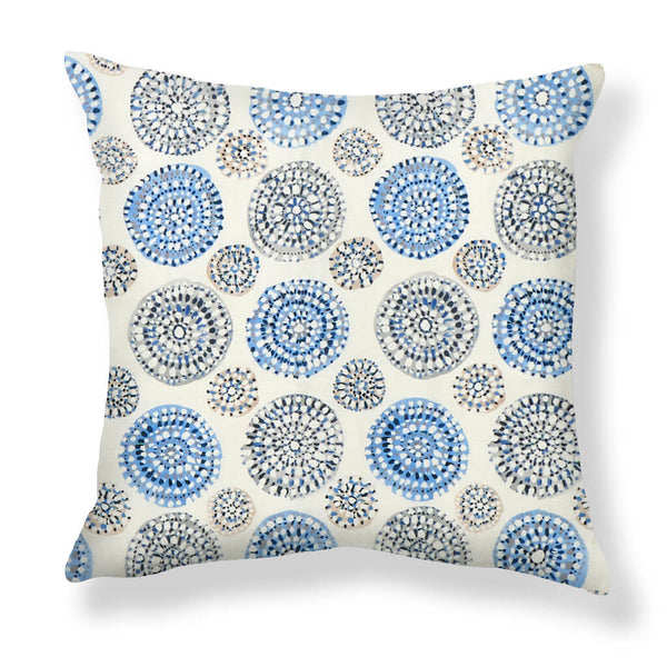 Sundial Pillow in Blue/Gray