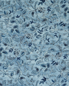 Textured Botanical Fabric in Dark Blues Image 3