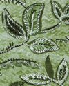 Textured Botanical Fabric in Green Image 2