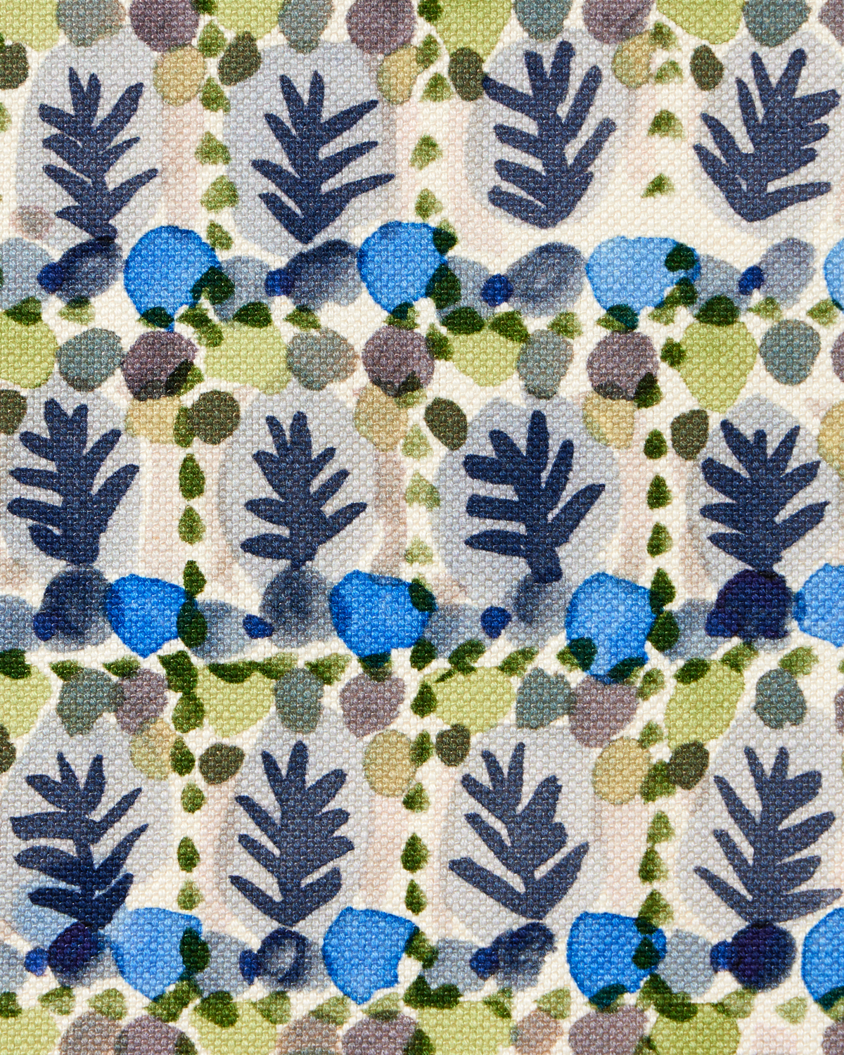Tree Grove Fabric in Navy/Green