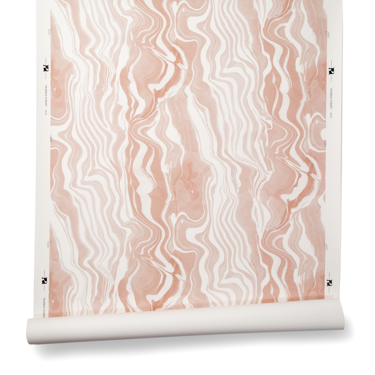 Marbled Stripe Wallpaper in Blushing Taupe